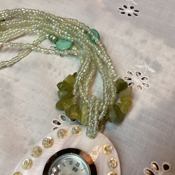 Helly Hansen WATCH in handcrafted natural stone necklace, EUC - Picture 4 of 16